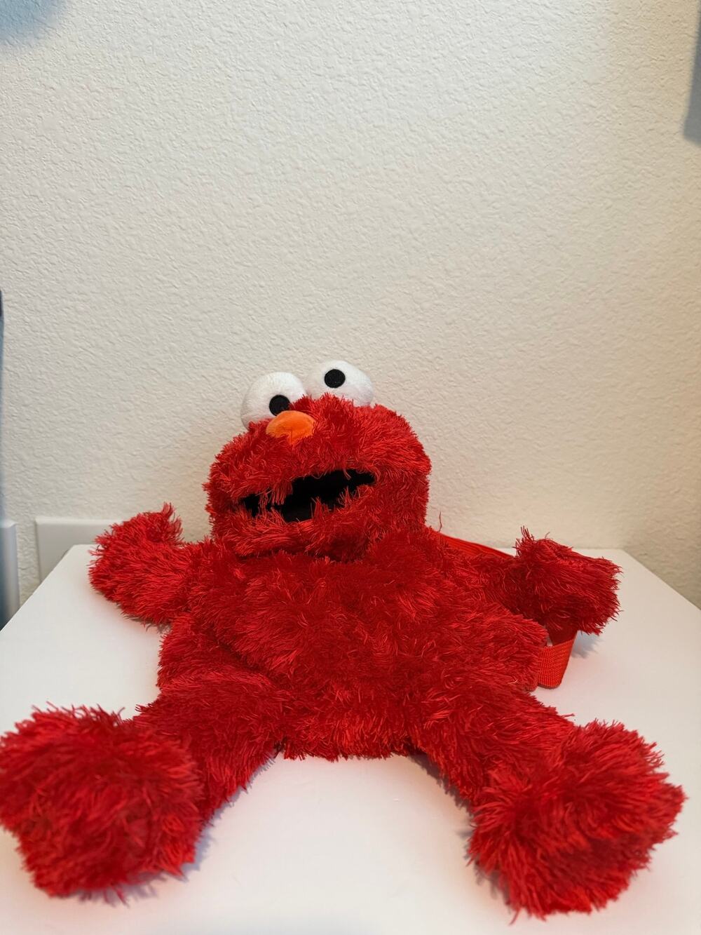 Sesame Street Elmo Backpack Baby Kids Toddler Stuffed Animal Toy Plush 3-D Bag